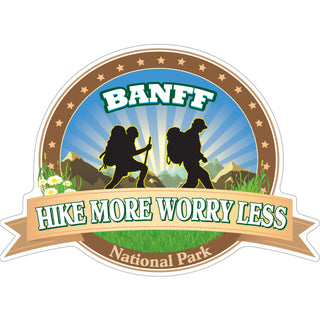 Bannf Canada Hike More Worry Less Sticker
