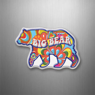 Big Bear Hippie Bear Plastic Magnet 3D Magnet