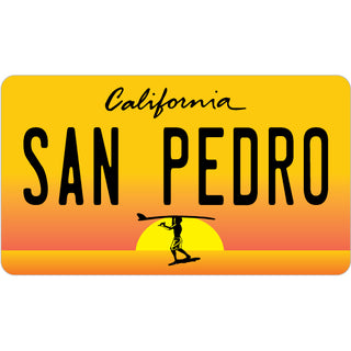 OK4 San Pedro Endless Summer CA License Plate (00492) Sticker
