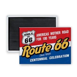 Oatman  AZ   Red White and Blue Oval America's Mother Road Rectangle Badge Magnet