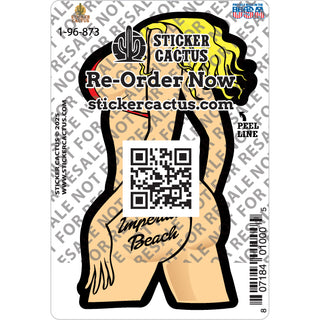 Imperial Beach   Woman's Backside Torso Sticker