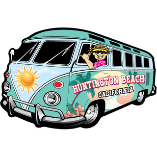 Huntington Beach  California   Beach Camper Sticker