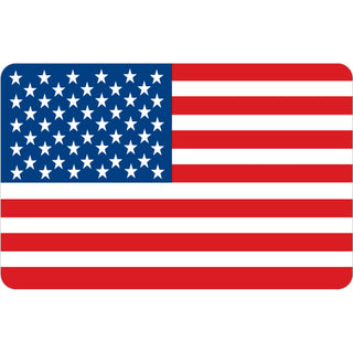 Novelty   American Flag Horizontal Sticker