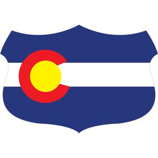 OK3 Colorado Flag Wide Shield Sticker