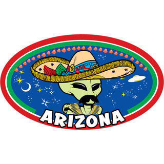 Arizona   Alien Sombrero Sticker