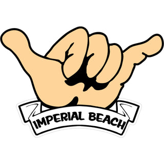 Imperial Beach Hang Loose Hand Sticker