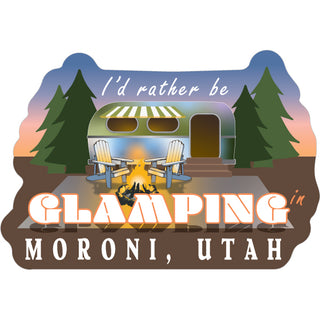 MORONI UTAH   GLAMPING TRAILER Sticker