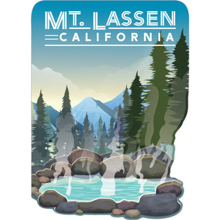 Mt. Lassen  California   Hot Springs in Mountains Sticker