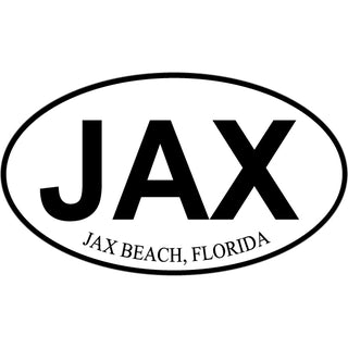 OK3 Jax Beach Florida Euro Oval Sticker