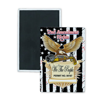 Novelty   2nd Amenmend Rights We The People Rectangle Badge Magnet