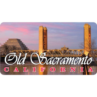 Old Sacramento California Tower Bridge Photo Sticker