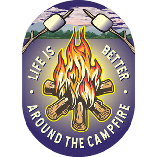 Novelty Life is Better Around the Campfire Sticker