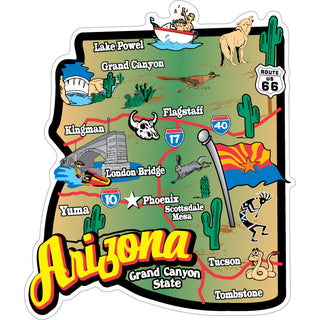 Arizona   Arizona State Map Sticker
