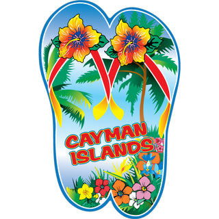 Cayman Islands Flower Flip Flops Sticker