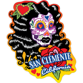 OK4 San Clemente  Ca Day Of The Dead Female (00688) Sticker
