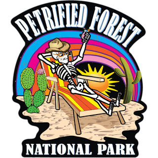 Petrified Forest National Park   Skeleton Relaxing Sticker