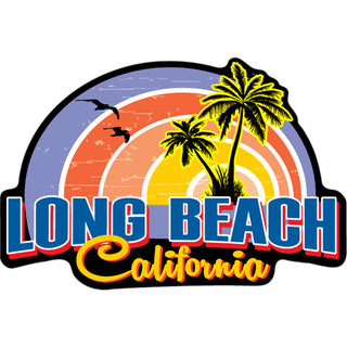 LONG BEACH SUNSET CIRCLES Sticker