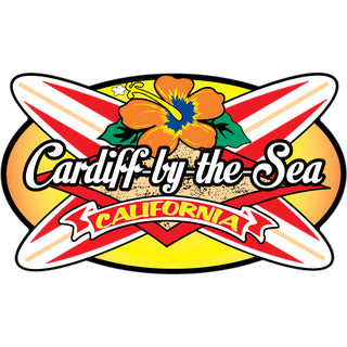 Cardiff by the Sea Crossing Longboards Sticker