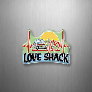 Novelty   Love Shack Trailer Heartbeat 3D Magnet