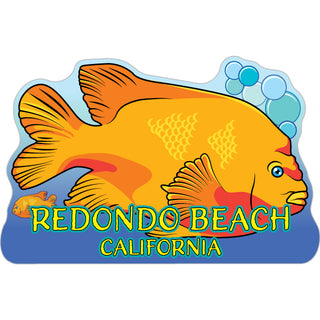 Redondo Beach  California   Garibaldi Fish Duo Sticker