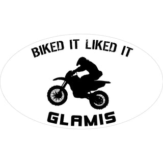 Glamis   Biked It Liked It Motorcycle Sticker