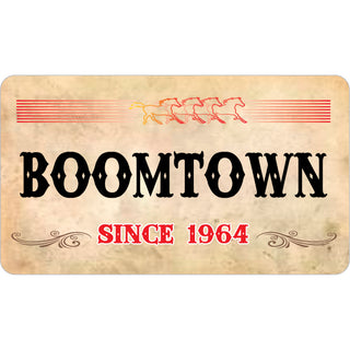 Boomtown Since 1964   Parchment Rectangle Sticker
