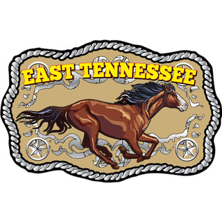 East Tennessee   Horse Belt Buckle Sticker