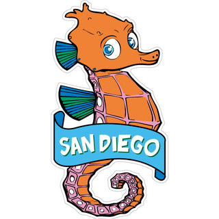 San Diego   Seahorse with Banner Sticker