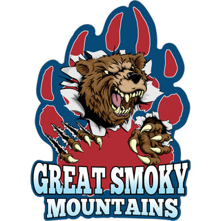 OK4 Great Smoky Mountains Bear Tearing Paw Sticker
