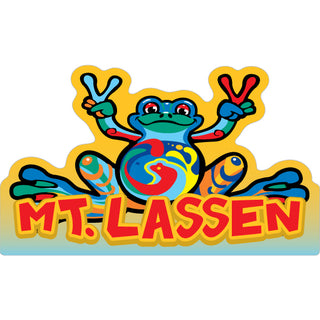 Mount Lassen Peace Frog Sticker