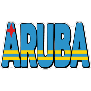 Aruba   Flag Letters Sticker