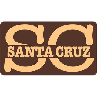 Santa Cruz  CA   SC Brown City Initials Rectangle Sticker