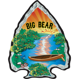 Big Bear   Canoe Arrowhead Sticker