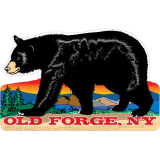 Old Forge  NY.   Walking Black Bear Sticker