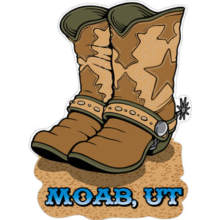 OK4 Moab UT Cowboy Boots Sticker