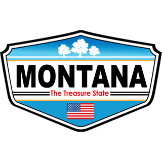OK4 Montana Blue Shield w Oak Trees Sticker