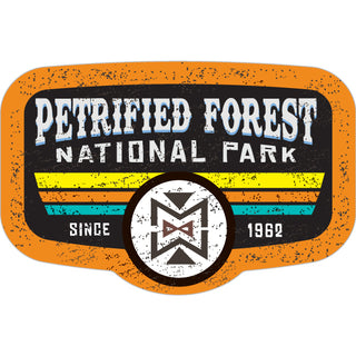 Petrified Forest National Park   Distressed 3 Stripes Sign Sticker