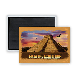 Yellow Maya the Exhibition Rectangle Badge Magnet