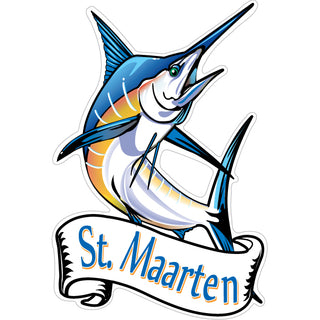 St Maarten   Marlin Sticker