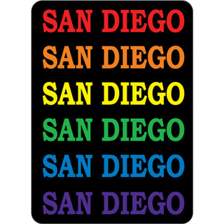 San Diego CA Repeating Colors Sticker