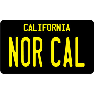 OK4 NOR CAL on Black California License Plate mini (27409) Sticker