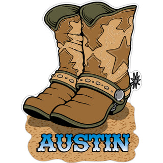 Austin  TX   Cowboy Boots Sticker