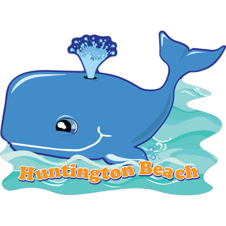 Huntington Beach Baby Whale Kids Style Sticker