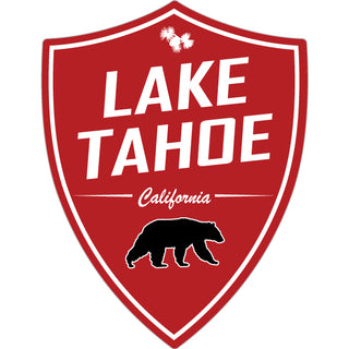 OK4 Lake Tahoe Red Vertical Shield Sticker