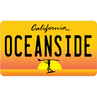 Oceanside   Endless Summer License Plate Sticker