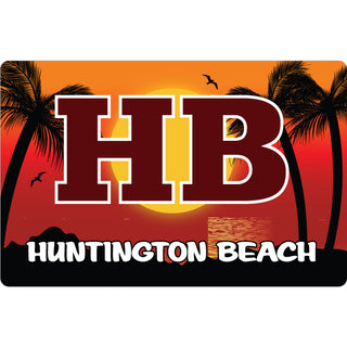 Huntington Beach   City Abbreviation Sunset Sticker