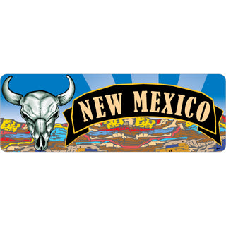 New Mexico   Desert Scene Steer Skull Sticker