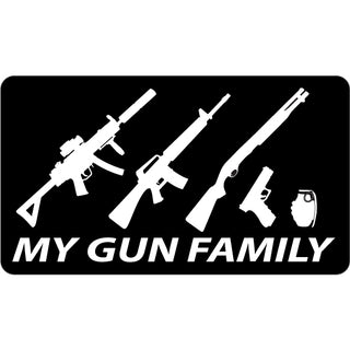 Novelty   My Gun Family Sticker