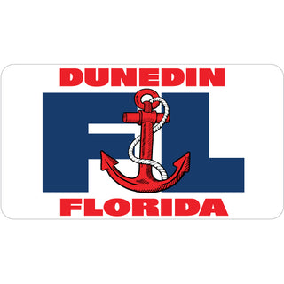 Dunedin  FL Fat Letters wtih Anchor Sticker