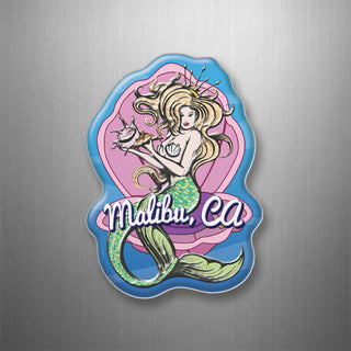 Malibu  CA Mermaid In A Shell 3D Magnet